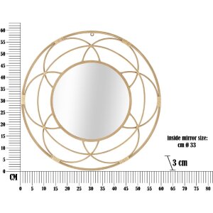 Mauro Ferretti Настенное зеркало Valencia Ø 60x3 см коричневый