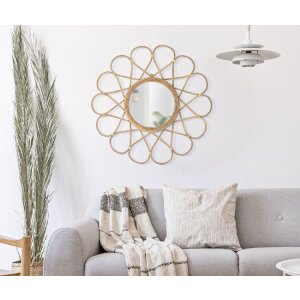 Mauro Ferretti Настенное зеркало Almeria Ø 65,5x3 см коричневый