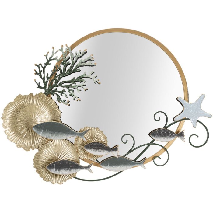 Mauro Ferretti Wandspiegel Fisch 88,9x7,6x65,4 cm mehrfarbig