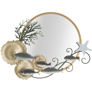 Mauro Ferretti Wandspiegel Fisch 88,9x7,6x65,4 cm mehrfarbig