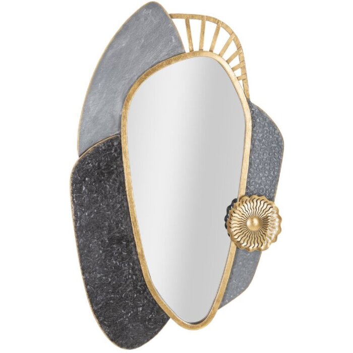 Mauro Ferretti Wandspiegel Art 55,9x5,7x90,8 cm grau gold