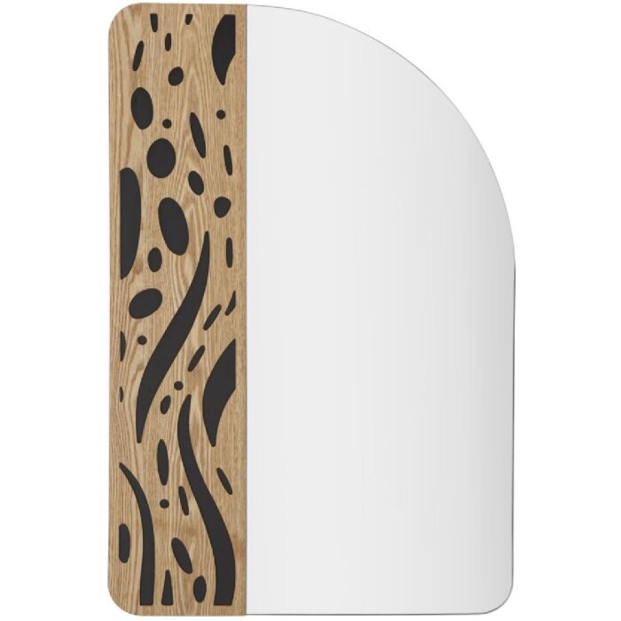 Mauro Ferretti Wandspiegel Terry 60x1x90 cm natur schwarz