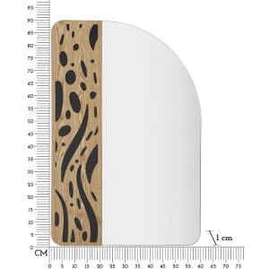 Mauro Ferretti Wandspiegel Terry 60x1x90 cm natur schwarz