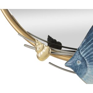 Mauro Ferretti Зеркало настенное морское 68x5x67 см сине-золотой цвет