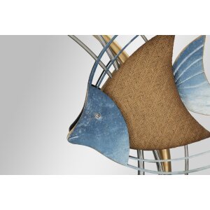 Mauro Ferretti Зеркало настенное морское 68x5x67 см сине-золотой цвет