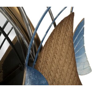 Mauro Ferretti Зеркало настенное морское 68x5x67 см сине-золотой цвет