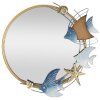 Mauro Ferretti Зеркало настенное морское 68x5x67 см сине-золотой цвет