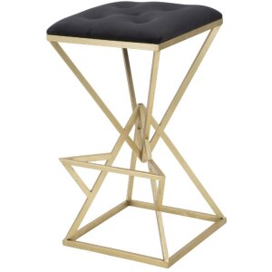 Mauro Ferretti Barhocker Piramid 40x40x75 cm schwarz gold