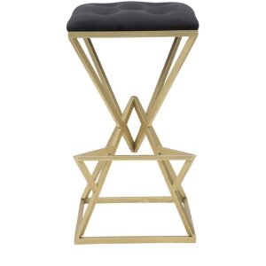 Mauro Ferretti Barhocker Piramid 40x40x75 cm schwarz gold