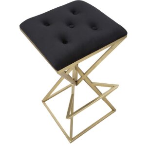 Mauro Ferretti Barhocker Piramid 40x40x75 cm schwarz gold