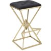 Mauro Ferretti Barhocker Piramid 40x40x75 cm schwarz gold