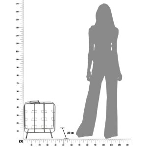 Mauro Ferretti Flaschenregal Quadratisch 9 Plätze 40x23x47,5 cm dunkelgrau