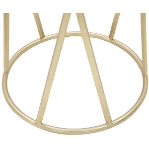 Mauro Ferretti Telefontisch Einfach Ø 35x75 cm schwarz gold