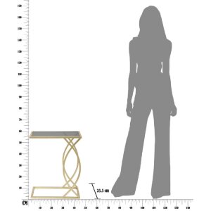 Диванный стол Mauro Ferretti 45,5x25,5x60 см черное золото