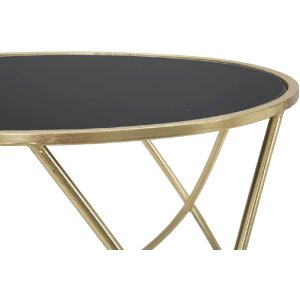 Mauro Ferretti Beistelltisch Ring Ø 60x45 cm schwarz gold