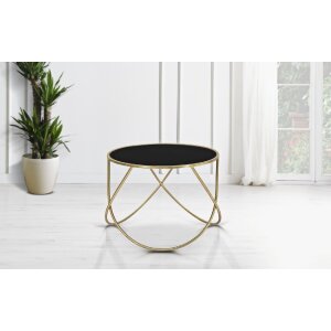 Mauro Ferretti Beistelltisch Ring Ø 60x45 cm schwarz gold