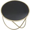 Mauro Ferretti Beistelltisch Ring Ø 60x45 cm schwarz gold
