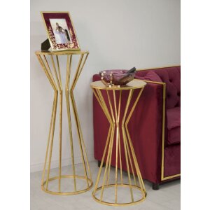Mauro Ferretti Приставной столик Stick Glam Ø 38x100 см золото