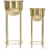 Подставка для цветов Mauro Ferretti, комплект из 2 подставок Ø 27x62 и 21,5x52 см, золото