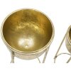 Подставка для цветов Mauro Ferretti, комплект из 2 подставок Ø 27x62 и 21,5x52 см, золото