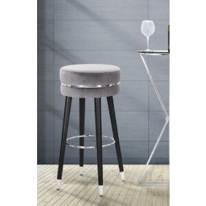 Барный стул Mauro Ferretti Paris Ø 35x74 см серо-черный