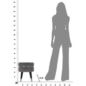 Табурет Mauro Ferretti Paris Ø 35x40,5 см серо-серебристый