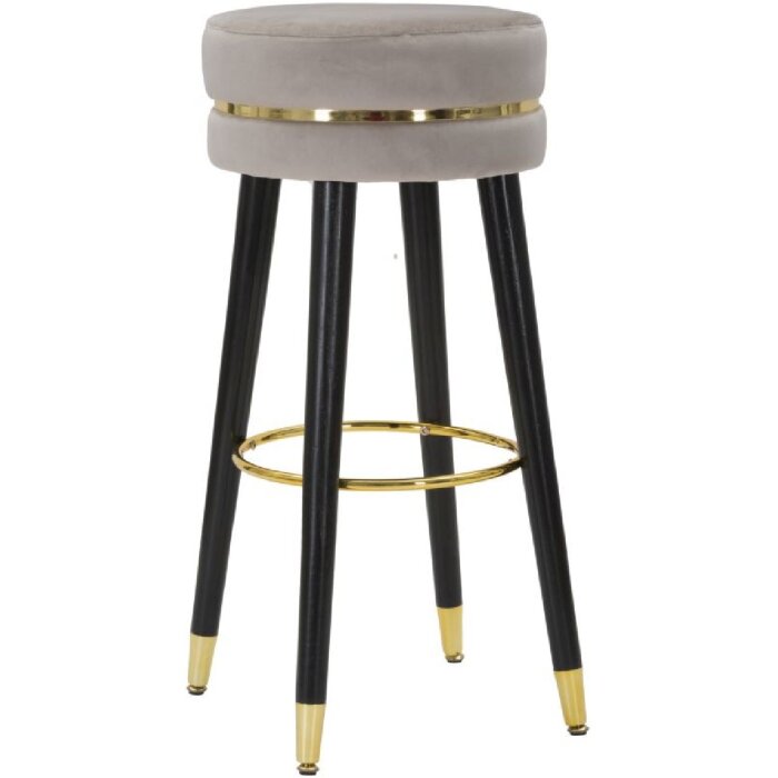 Mauro Ferretti Barhocker Paris Ø 35x74 cm grau schwarz gold