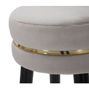 Mauro Ferretti Barhocker Paris Ø 35x74 cm grau schwarz gold