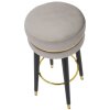 Mauro Ferretti Barhocker Paris Ø 35x74 cm grau schwarz gold