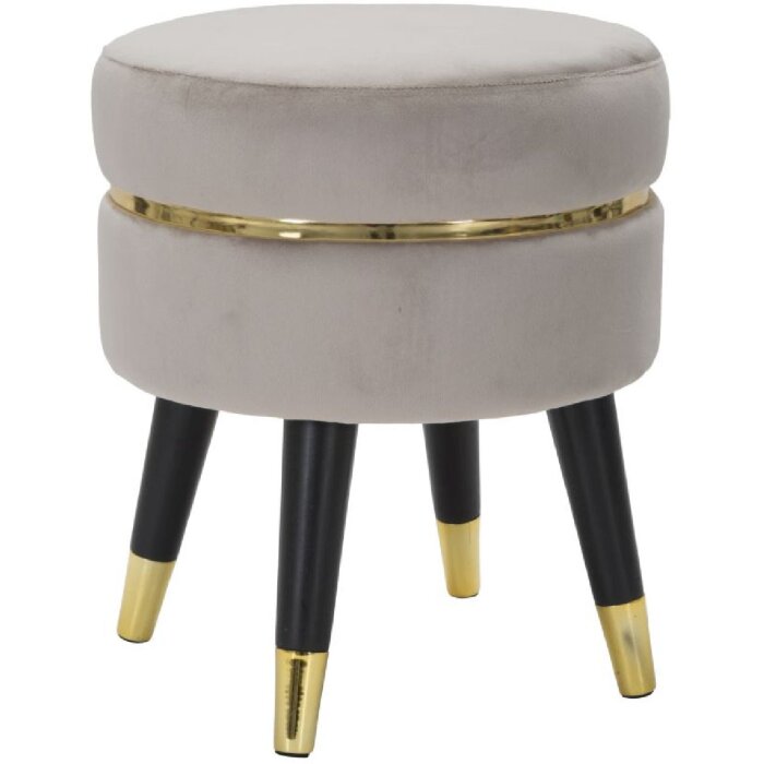 Mauro Ferretti Hocker Paris Ø 35x40,5 cm grau schwarz