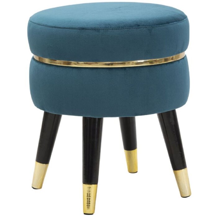 Табурет Mauro Ferretti Paris Ø 35x40,5 см бензиновый черный