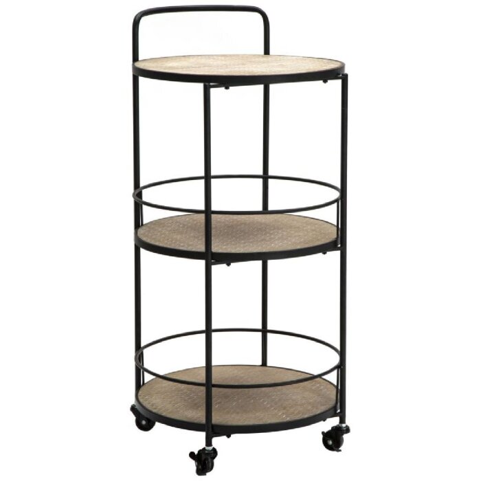 Mauro Ferretti Servierwagen Arex Ø 40x41,5x82 cm schwarz braun