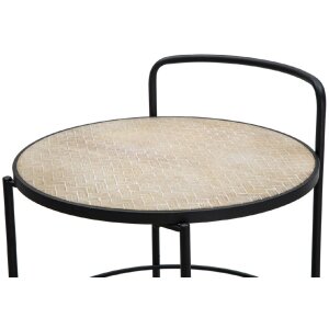 Mauro Ferretti Servierwagen Arex Ø 40x41,5x82 cm schwarz braun