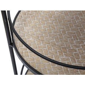 Mauro Ferretti Servierwagen Arex Ø 40x41,5x82 cm schwarz braun