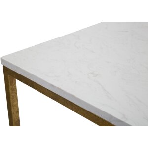 Mauro Ferretti Приставной столик Double Marble 47x47x60 см золотисто-белый