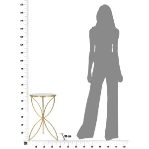 Mauro Ferretti Beistelltisch Schmetterling Ø 35x60 cm gold silber