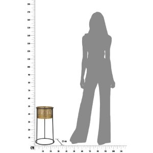 Mauro Ferretti Blumenständer Einfach Ø 25x50 cm gold schwarz