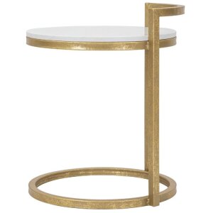 Mauro Ferretti Beistelltisch Marmor Rund 40x43x50 cm gold...