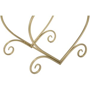 Mauro Ferretti табурет сердце 50x37,5x51,5 см золото крем