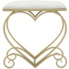 Mauro Ferretti табурет сердце 50x37,5x51,5 см золото крем