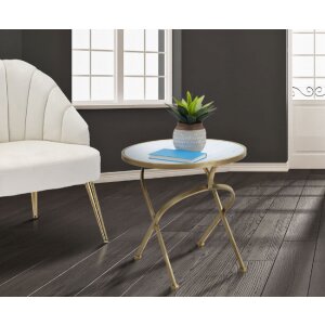 Mauro Ferretti Beistelltisch Glam Mat Ø 50,5x50 cm gold