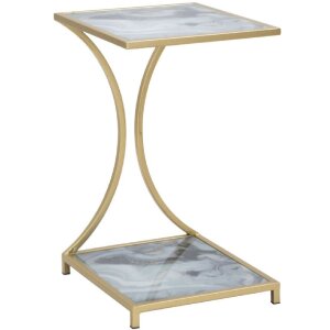 Mauro Ferretti Beistelltisch Glam Ebene 40x35x60 cm gold