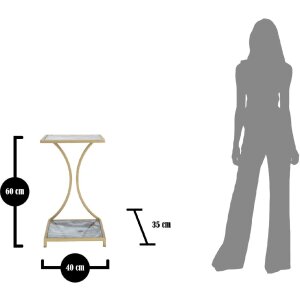 Mauro Ferretti приставной столик Glam Ebene 40x35x60 см золото