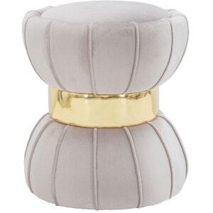 Табурет Mauro Ferretti Flower Ø 40x44 см серо-золотой