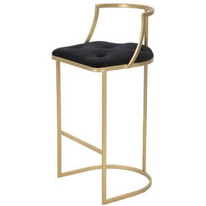 Mauro Ferretti Barhocker Istanbul Ø 45x90 cm gold schwarz