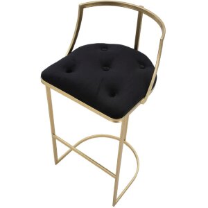 Mauro Ferretti Barhocker Istanbul Ø 45x90 cm gold schwarz