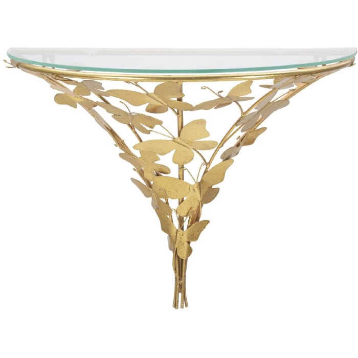 Mauro Ferretti настенная прикроватная тумба Бабочки 44,5x24,5x34,5 см золото