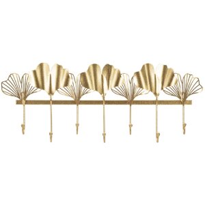 Mauro Ferretti настенная вешалка 7 створок 66,2х6х26,3 см золото