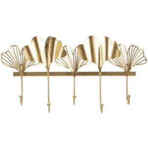 Mauro Ferretti настенная вешалка 5 створок 49,5x6x26,3 см золото