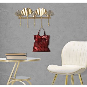 Mauro Ferretti настенная вешалка 5 створок 49,5x6x26,3 см золото